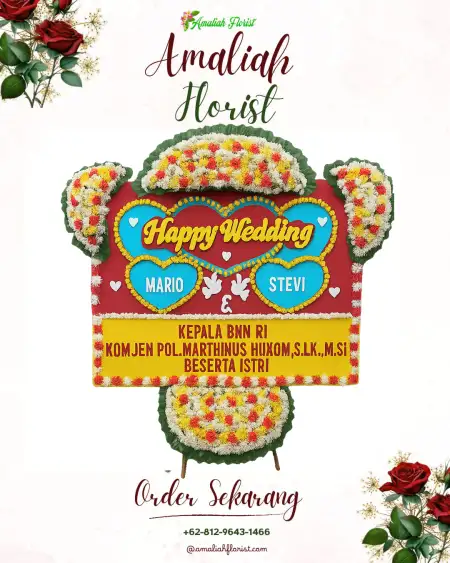 Papan Bunga Pernikahan Kedaloman